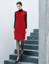 Wool Blend Sleeveless Midi Dress