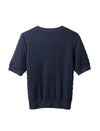 Diamond Textured Short Sleeve Knit Cardigan