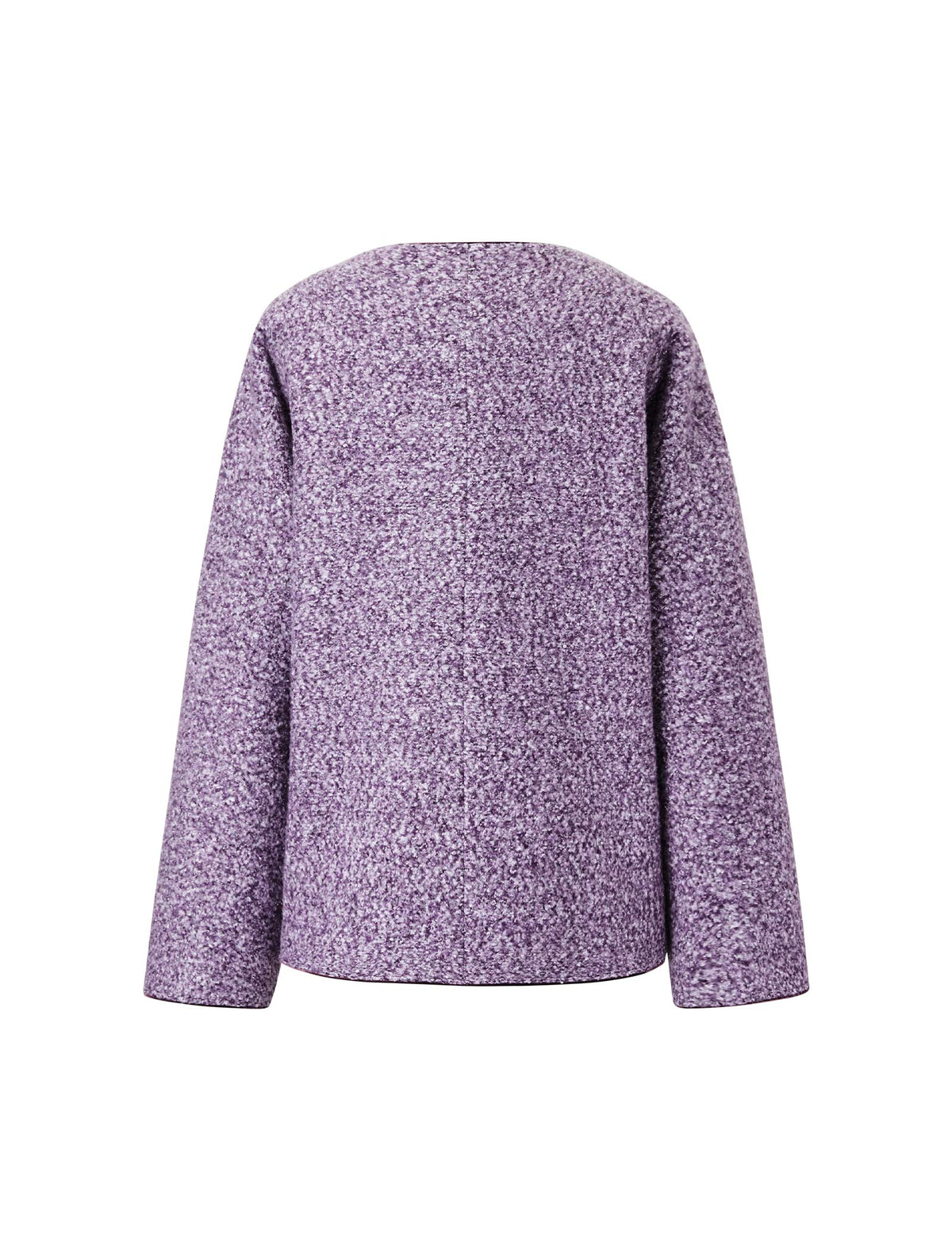 Oversized Lapel Contrast‑Piping Mid‑Length Coat