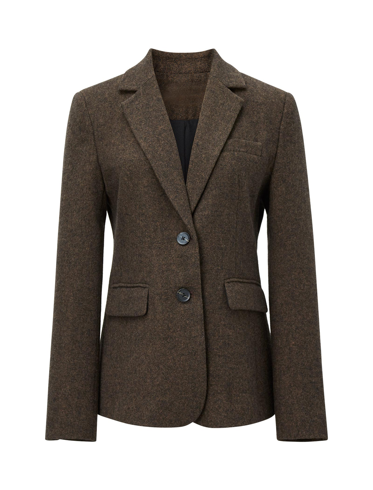 Brown Wool-Blend Blazer