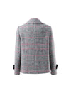 Wool Blend Plaid Collared Top
