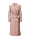 Gathered Waist Double-Breasted Trench Coat