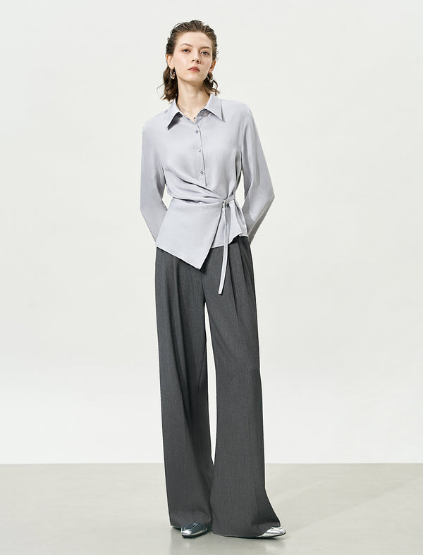 Tencel Wrap-Tie Shirt