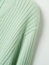 Ribbed Knit V-Neck Cardigan