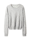 Mohair Sequins Diamond Knit Sweater