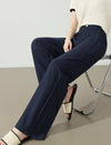 High Waisted Navy Wide Leg Pants