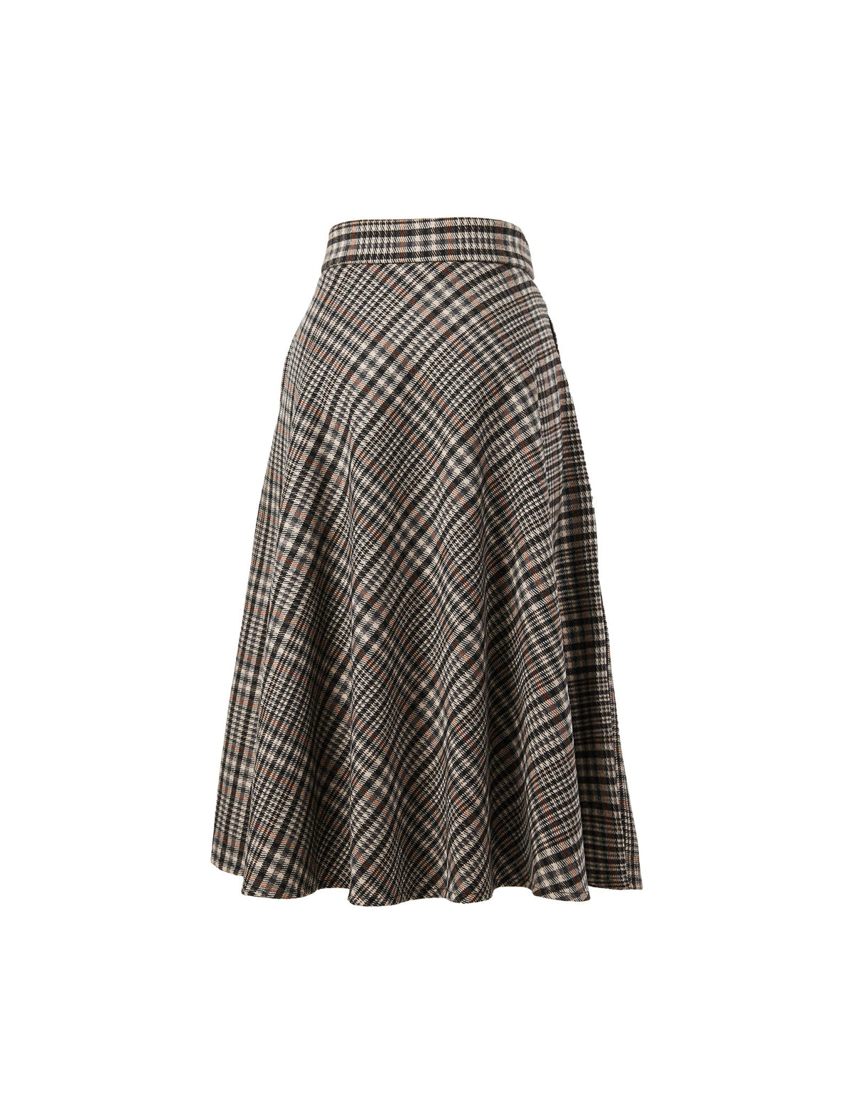 Classic Plaid Fitted Skirt