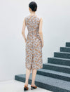 Floral Sleeveless Square-Neck Midi Dress