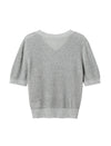 V-Neck Embellished Knit Top