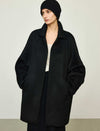 100% Alpaca Oversized Classic Collar Wool Coat