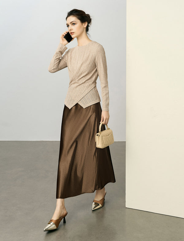 Slim Fit Long-Sleeve Lightweight Knit Top