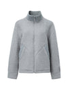 Teddy Fleece Wool-Blend High-Neck Zip Jacket
