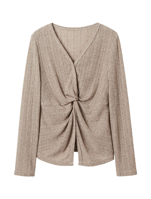 Twisted-Front Knit Top
