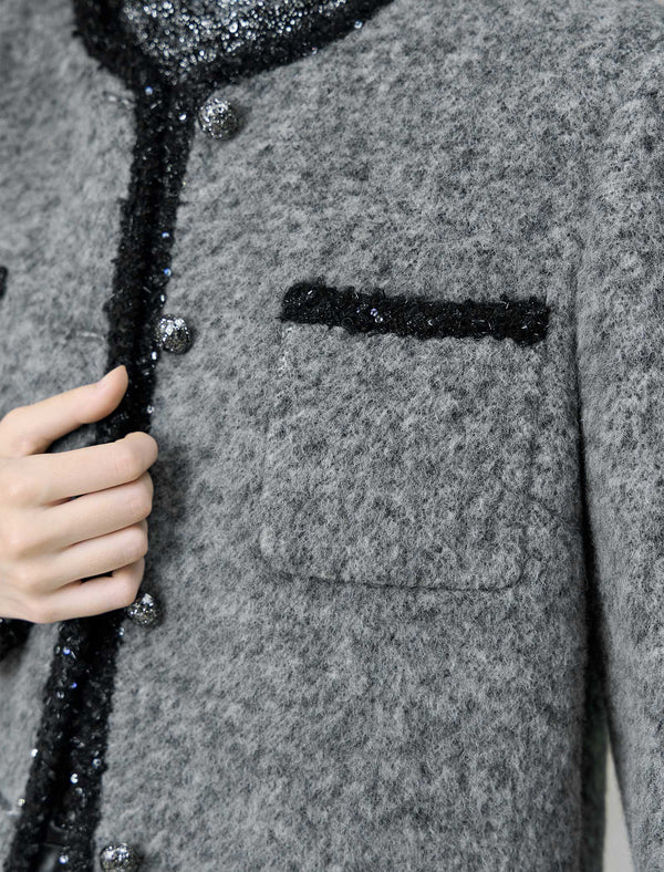 Tweed Wool-Blend Cropped Jacket