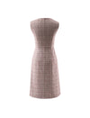 Plaid Crewneck Sleeveless Dress
