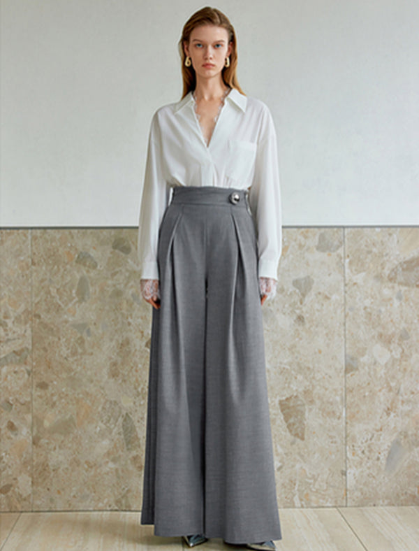 Lace Detail V-Neck Blouse