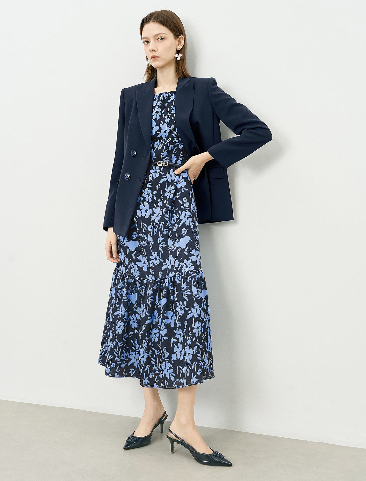 Floral Sleeveless Midi Dress