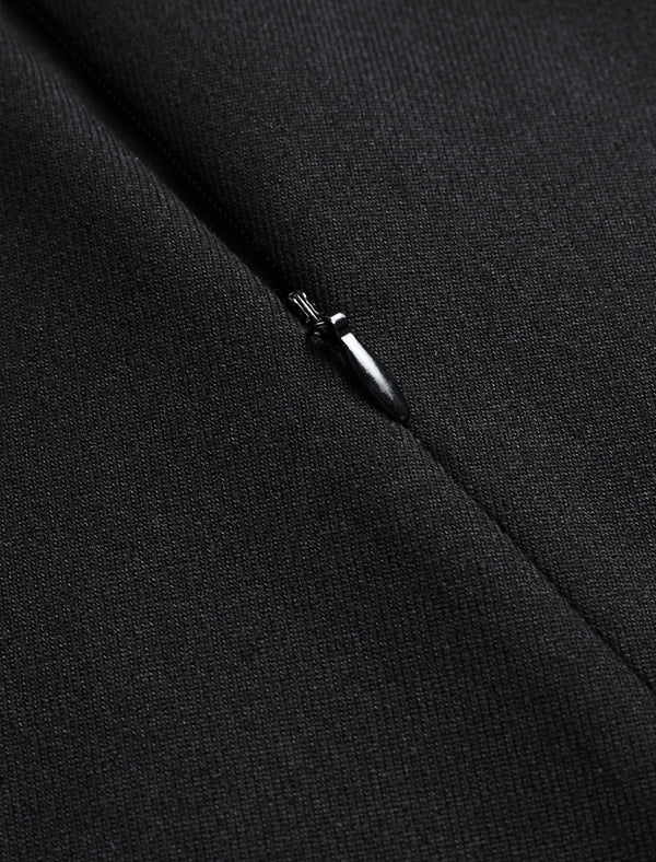 Back Slit Pocket Detail Midi Pencil Skirt