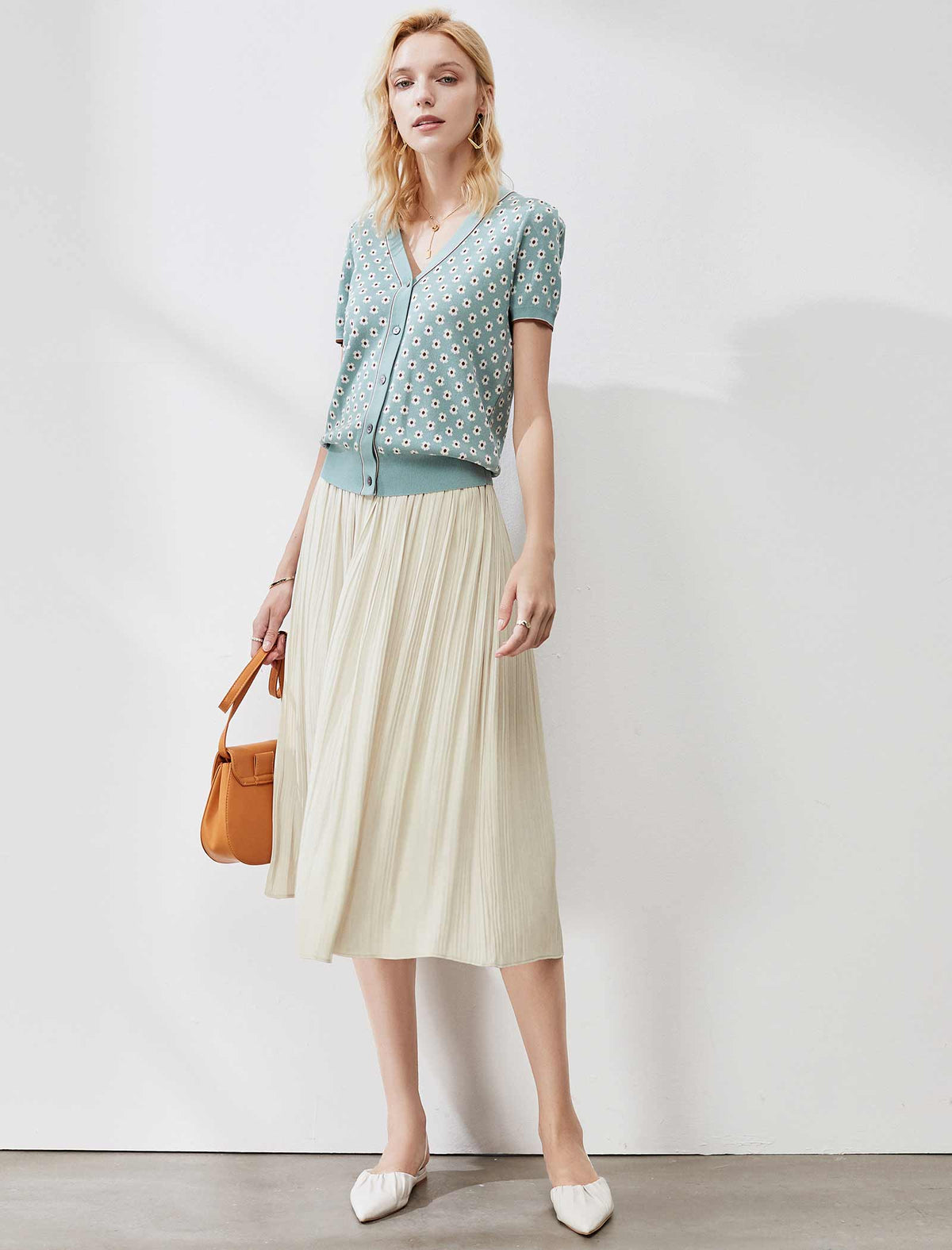 Minimal Pleated A-Line Skirt