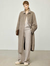 100% Alpaca Classic Collar Wool Longline Coat