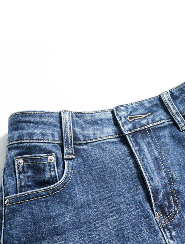 Straight-Leg Cropped Jeans