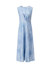 Front Pleat Sleeveless Midi Dress