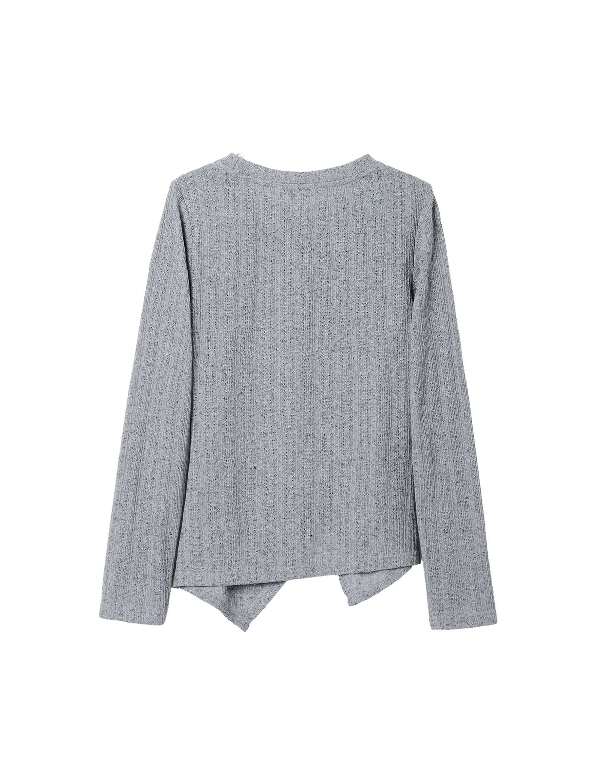 Button-Detail Asymmetric-Hem Knit Top