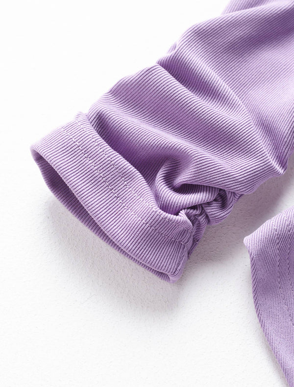 V-Neck Ruched Waist Long Sleeve Top