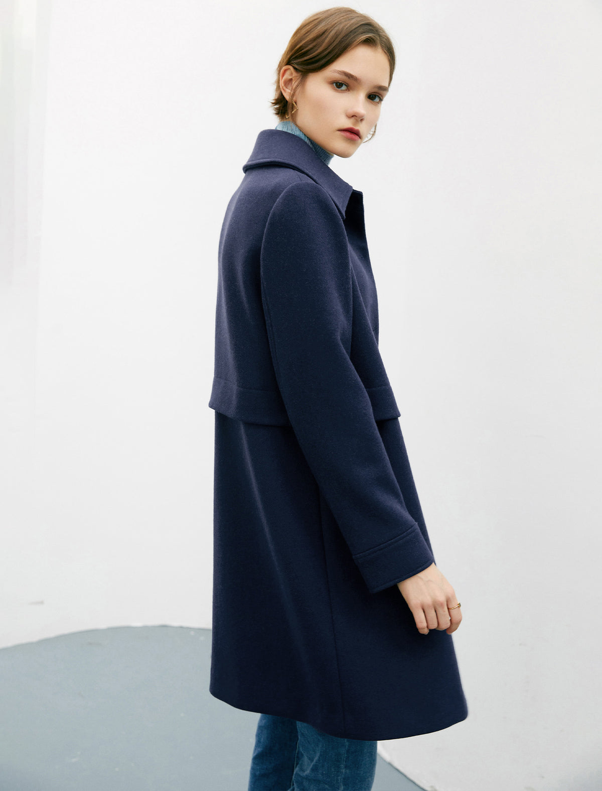 Wool Blend Relaxed Coat