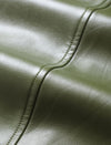 Olive Green Faux Leather Midi Skirt