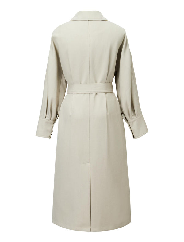 Lapel Mid-Length Classic Trench Coat