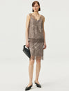 Sheer Lace Midi Skirt