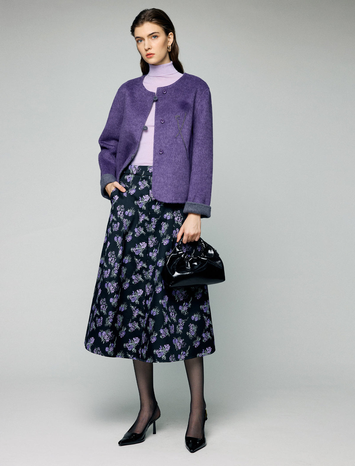 Classic Floral Print Skirt
