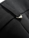 Black Slim Bootcut Close-Fit Ankle-Length Trousers
