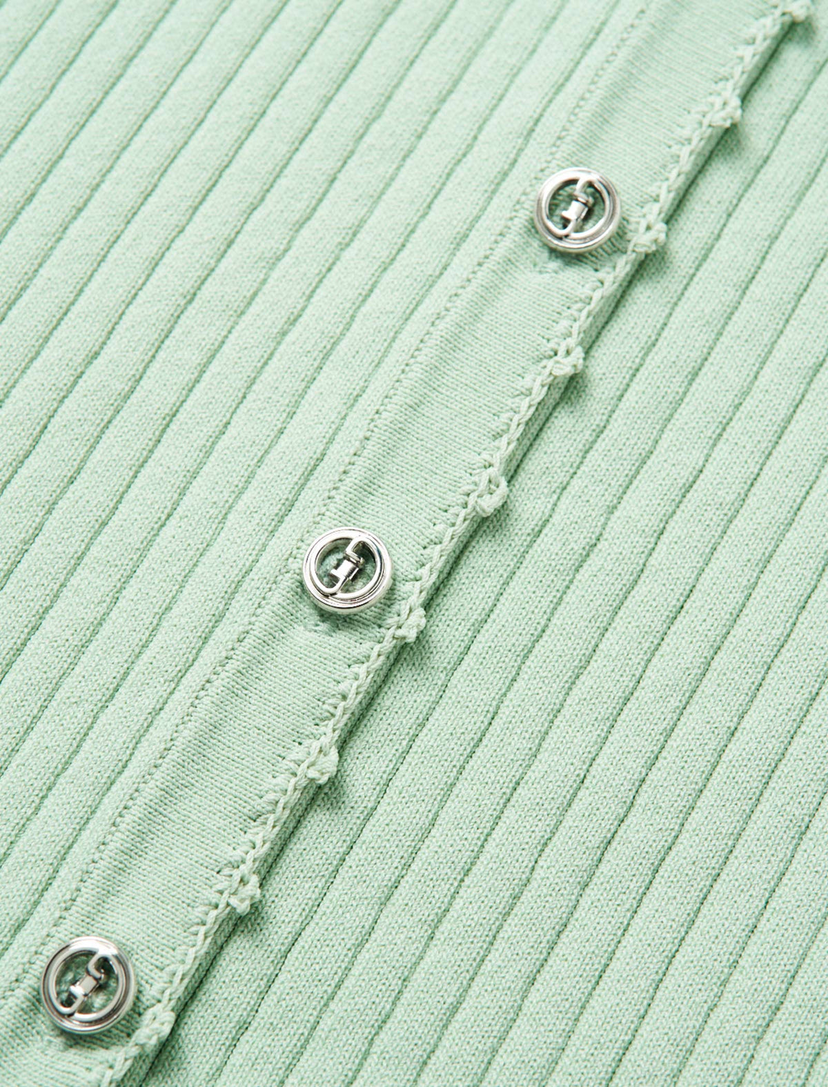 Ribbed Knit V-Neck Cardigan