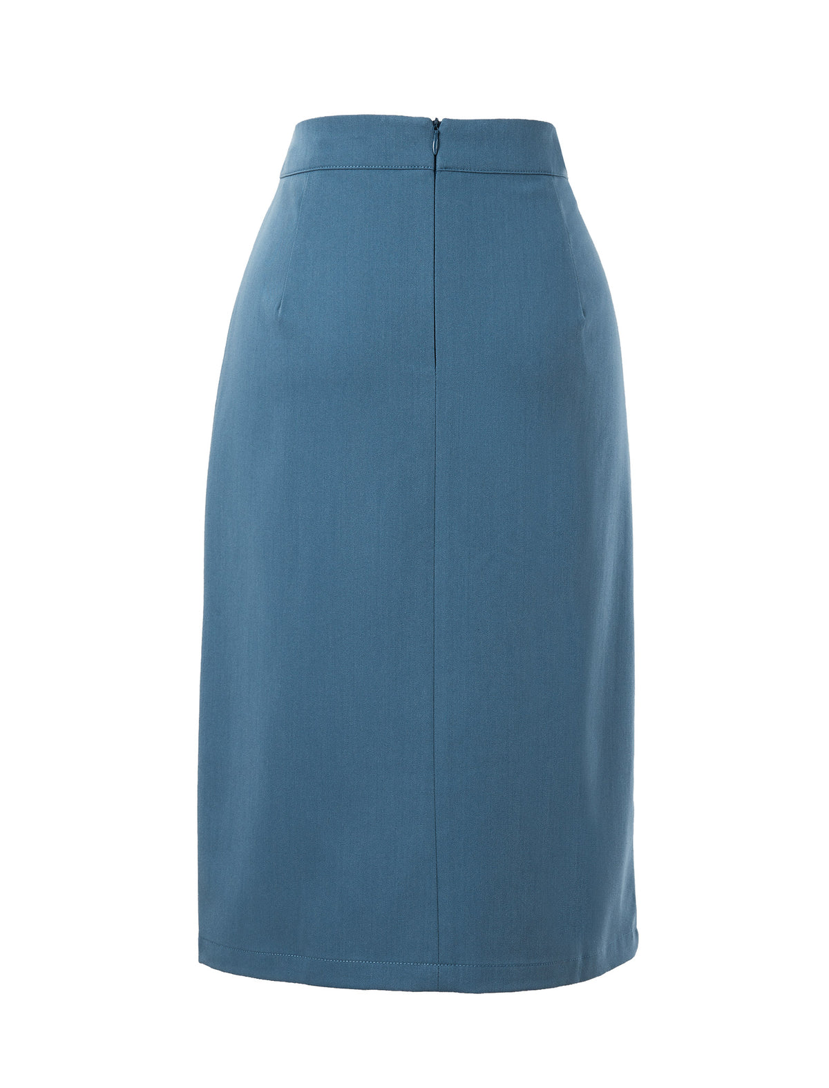 Front Slit Pocket Detail Midi Pencil Skirt