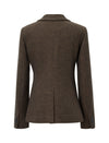 Brown Wool-Blend Blazer