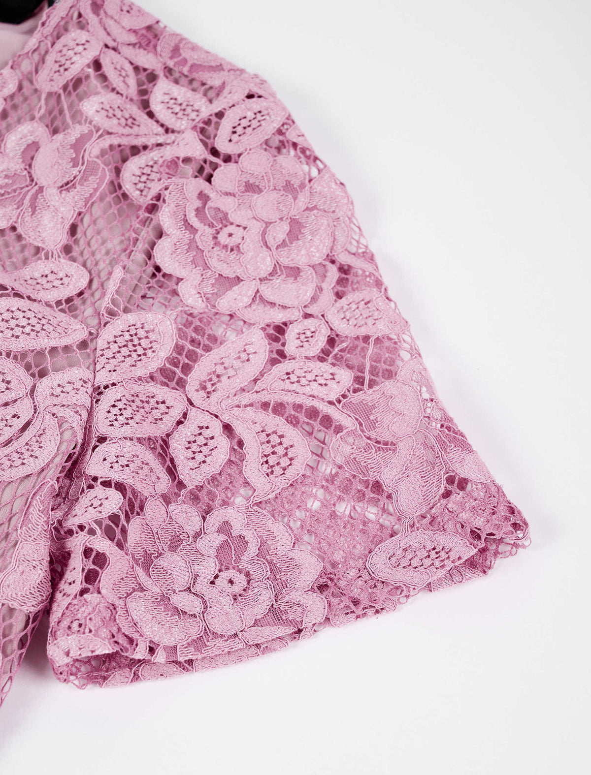 Lilac Floral Lace Midi Dress