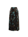 Floral Print High-Waist A-Line Midi Skirt