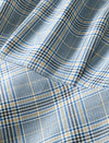 Blue Plaid Long Sleeve Midi Dress