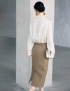 Structured Midi Pencil Skirt