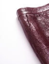 Burgundy Faux Leather Mini Skirt