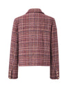 Wool Red Plaid Lapel Short Coat