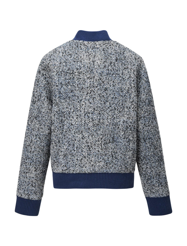 Tweed Wool-Blend Bomber Jacket