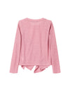 Twist Waist Long Sleeve Blouse