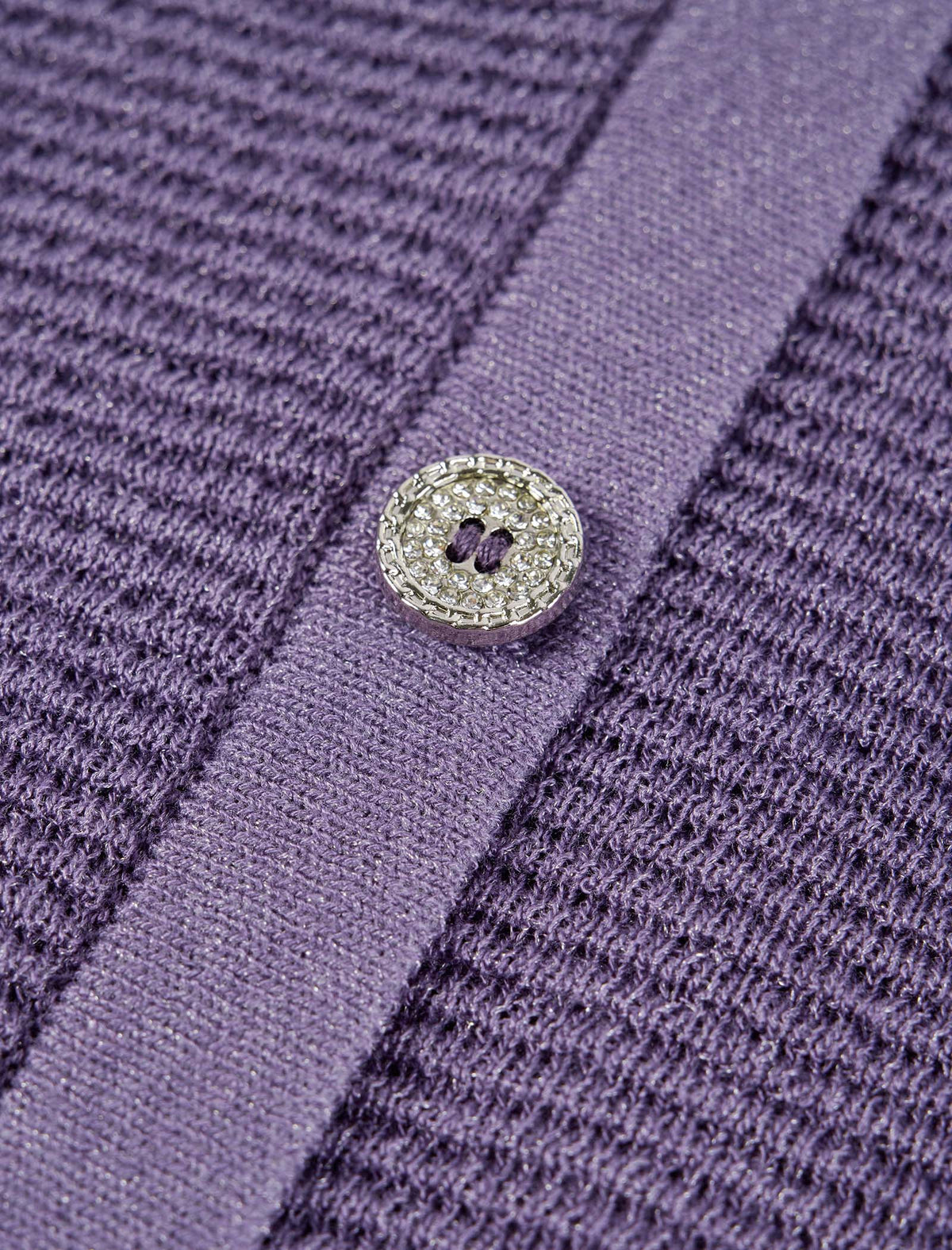 Lavender Scalloped Sleeve Knit Cardigan