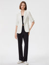 Lightweight Ruched Sleeve Blazer