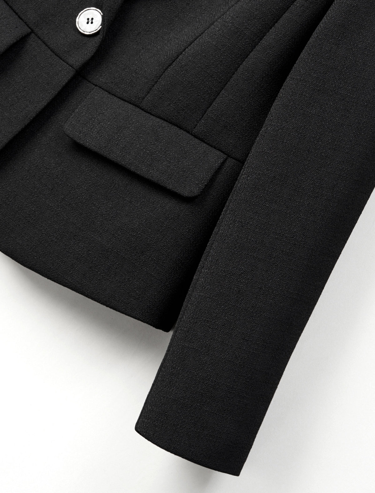 Black Structured Minimalist Professional Blazer