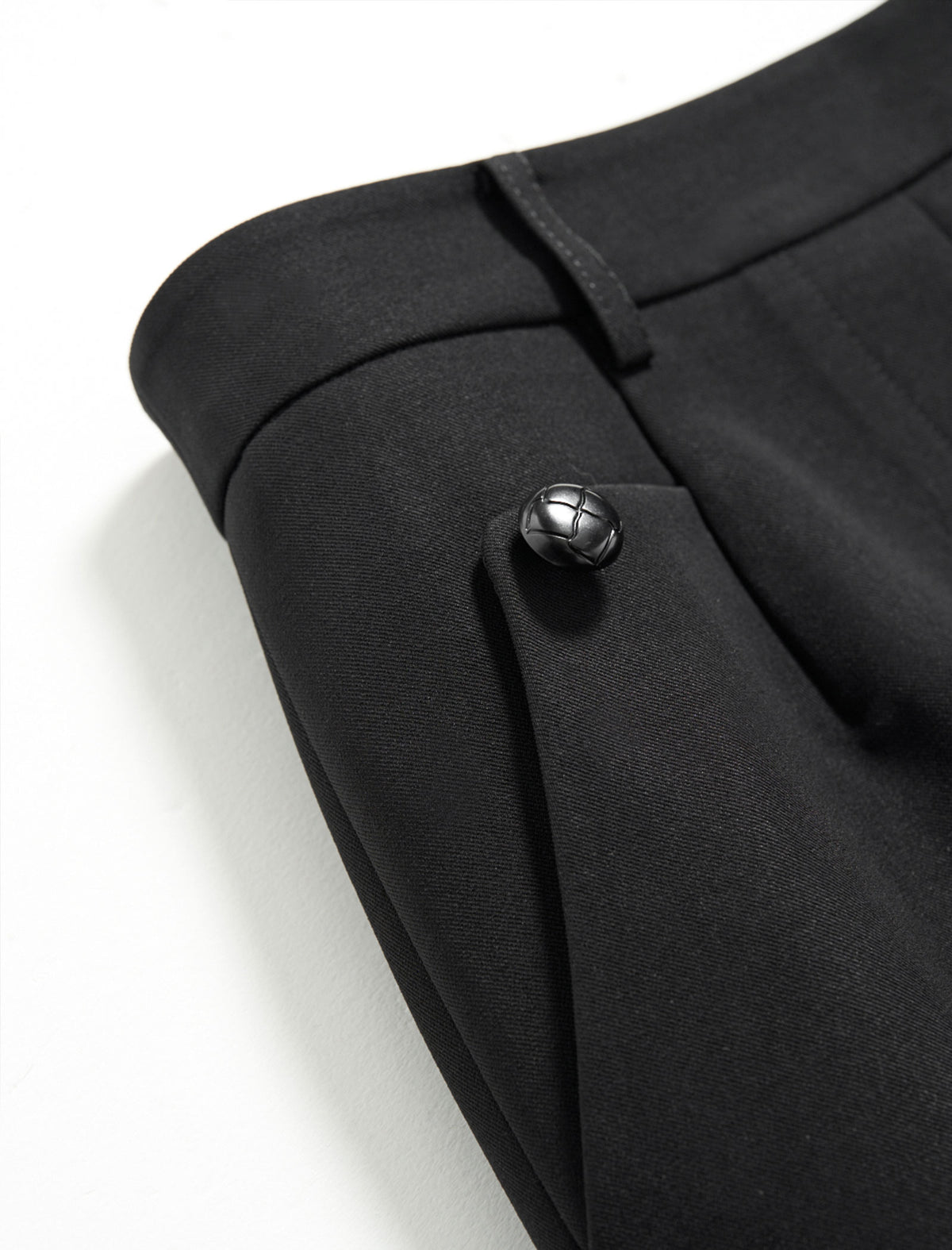 Button Pockets Back Slit High Waist Pencil Skirt