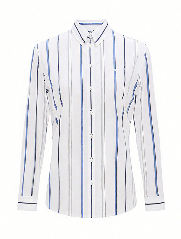 Striped Button-Down Shirt